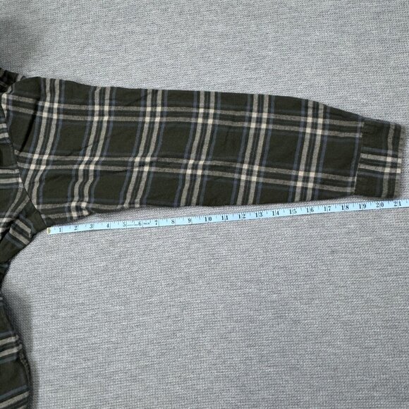 Dickies Mens Size XL Green Plaid Flannel Button Up Shirt Relaxed Fit Long Sleeve - Picture 10 of 12